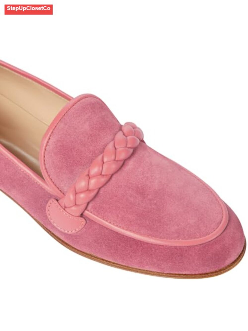 Women Suede Loafer Flats Slip-On Square Toe - Picture 4 of 6